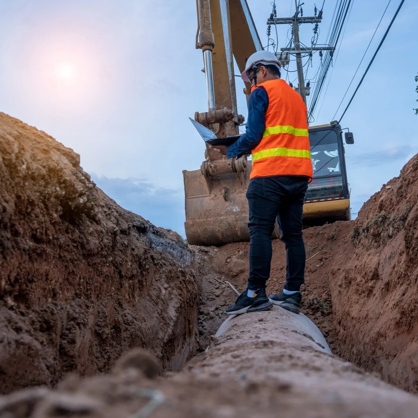 J.D. Iovito Contractors plumbing job site