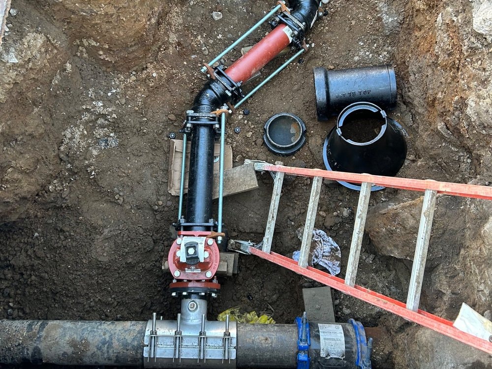 Commercial plumbing installation