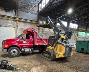 Dump truck fleet hauling
