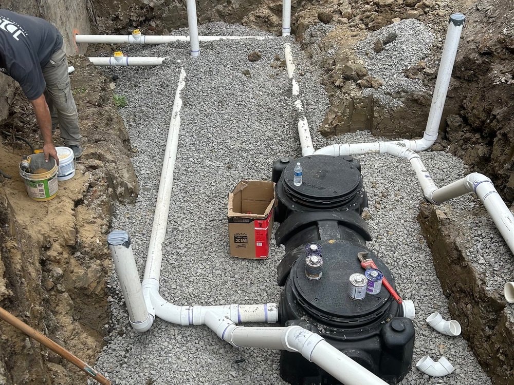 Septic system installation
